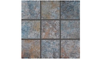 National Pool Tile Raku 2x2 Series | Cobalt Blue | RUCOBALT2X2