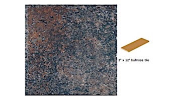 National Pool Tile Silverstone 3x12 Single Bullnose Pool Tile | Ocean Blue | SVRBLUE SBN
