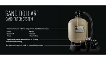 Pentair Sand Dollar SD35 Above Ground Pool Sand Filter System | 16" Filter 1HP Pump | 3' NEMA Cord | 6 Ft Hose Kit | PNSD0035DE1160
