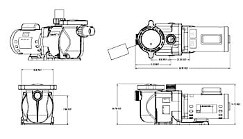 Pentair SuperFlo Energy Efficient Pool Pump | 208/230V 2HP | 348025