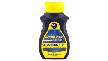 AquaChek Yellow 4-in-1 Chlorine Test Strips | 48 Strips per Case | 511297