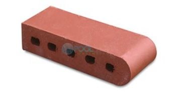 Pacific Clay Cored Bullnose Coping | 12" BKSR Sunset Red | 074500200