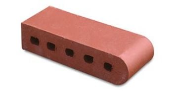 Pacific Clay Cored Bullnose Coping | 12" BKSR Sunset Red | 074500200