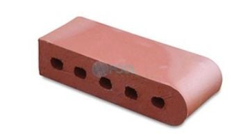 Pacific Clay Cored Bullnose Coping | 12" BKRF Red Flashed | 074502000