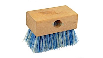 Pool Pals 5" Wood Tile Brush White & Blue Poly Bristle | BR2000