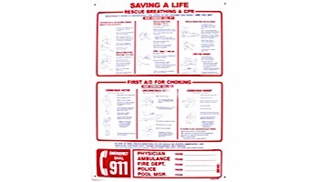 Poolstyle CPR Sign 18in x 24in | PS236