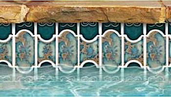 National Pool Tile Botanical Series Pool Tile | Teal Green | BUE37