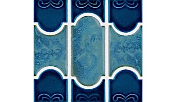 National Pool Tile Botanical Series Pool Tile | Navy Blue | BUE40