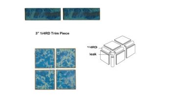 National Pool Tile Harmony 3" Trim Series | Olive Blue | HS331 1/4RD