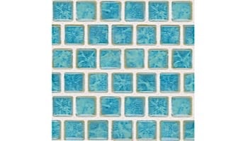 National Pool Tile Harmony 1x1 Series | Olive Blue | MK1331