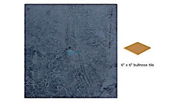 National Pool Tile Catania 6x6 Single Bullnose Pool Tile | Ocean Blue | CATBLUE SBN