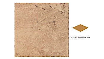 National Pool Tile Catania 6x6 Single Bullnose Pool Tile | Rust | CATRUST SBN