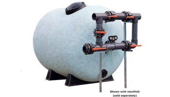 Astral 48" Horizontal Composite High-Rate Commercial Sand Filter with 6" Connection | 34 Sq Ft | 20898