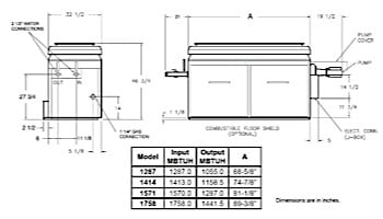 Raypak Raytherm P1571 #49 Commercial Swimming Pool Heater with H-Style Bypass and Outdoor Top | Natural Gas 1,571,000 MBTU | 001379