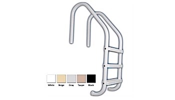 Saftron Economy 4-Step Ladder | .25" Thickness 1.90" OD | 24" W x 62" H | White | P-324-L4-W