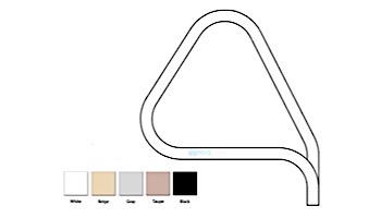 Saftron Return to Deck Mounted 4-Bend Pretzel Handrail Pair | .25" Thickness 1.90" OD | 29" W x 29" H | Beige | P-429-Z-B