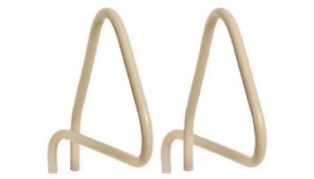 Saftron Return to Deck Mounted 4-Bend Pretzel Handrail Pair | .25" Thickness 1.90" OD | 29" W x 29" H | White | P-429-Z-W