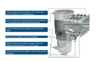 Waterco Baker Hydro Skimmer Deluxe One Piece with Control Plate | 50W1051