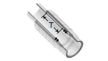 Spears PVC Short Repair Coupling 1-1/2" Spigot x Socket | SH118-15