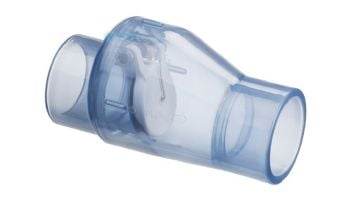 SuperPro 1"S Clear Swing PVC Check Valve | 0.5lb Spring | 0821-10C
