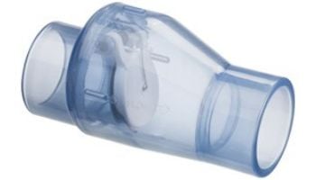 SuperPro Swing-Spring Clear Check Valve with Unions .5lb SlipxSlip 1" | SP0823-10C