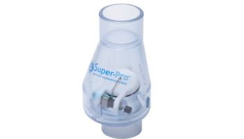 SuperPro 1"S Clear Swing PVC Check Valve | 0.5lb Spring | 0821-10C