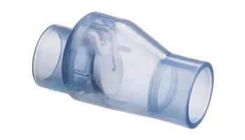 SuperPro 1.5"S Clear Swing PVC Check Valve | 0.5lb Spring | 0821-15C