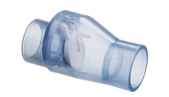 SuperPro 2"S Clear Swing PVC Check Valve | 0.5lb Spring | 0821-20C