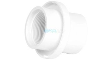 Color Match Pool Fittings Threaded Wall Fitting with Water Barrier | 1.5" White | TWF01