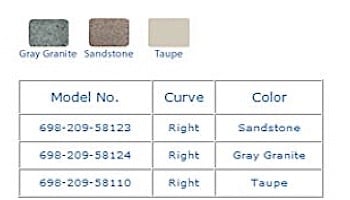 SR Smith Cyclone Pool Slide | Right Curve | Sandstone | 698-209-58123