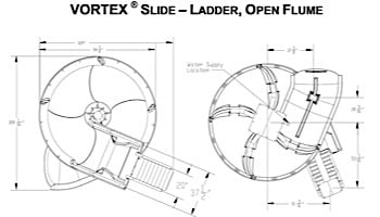 SR Smith Vortex Pool Slide | Ladder & Open Flume | Blue | 695-209-13