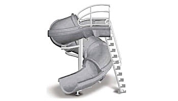 SR Smith Vortex Pool Slide | Ladder & Open Flume | Gray Granite | 695-209-124