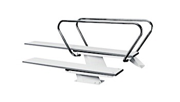 SR Smith 1/2 M Steel Meter Stand for 8' Frontier IV Diving Board | White | 70-209-500