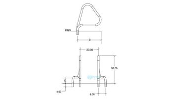 SR Smith 26" California Pacific Pretzel Bend Handrail Pair | .109 Wall 1.90" OD | 304 Stainless Steel | 10175