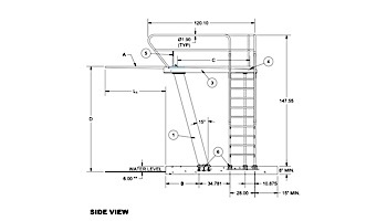 S.R. Smith Deluxe Tower 3 Meter, Left Mount | CAT-3M-203L