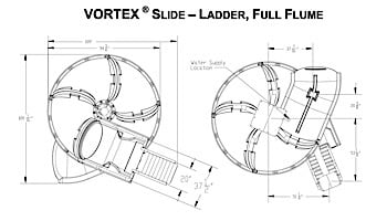 SR Smith Vortex Pool Slide | Ladder & Closed Flume | Blue | 695-209-23
