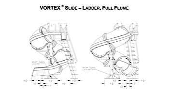 SR Smith Vortex Pool Slide | Ladder & Closed Flume | Gray Granite | 695-209-224
