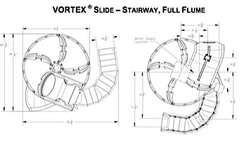 SR Smith Vortex Pool Slide | Spiral Staircase & Closed Flume | Gray Granite | 695-209-424