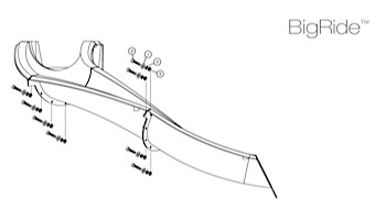 S.R.Smith BigRide Series Landscape Slide | Right Curve | Taupe | BR-2R-TP