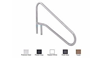 SR Smith 54" Center Grab Stainless Steel Rail with Welded Mounting Plate | 304 Grade | .049 Wall | DMS-102P