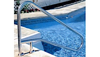SR Smith 54" Center Grab Stainless Steel Rail with Welded Mounting Plate | 304 Grade | .049 Wall | DMS-102P