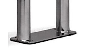 SR Smith 54" Center Grab Stainless Steel Rail with Welded Mounting Plate | 304 Grade | .049 Wall | DMS-102P