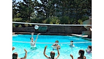 SR Smith Swim N' Spike Volleyball Set | 16' Net with Anchors & Stainless Steel Poles | VOLY