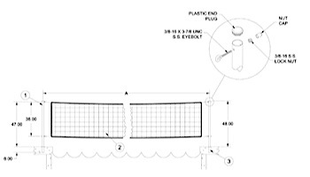SR Smith Swim N' Spike Volleyball Set | 16' Net with Anchors & Stainless Steel Poles | VOLY