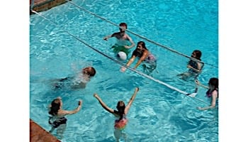 SR Smith Swim N' Spike Volleyball Set | 16' Net with Anchors & Stainless Steel Poles | VOLY