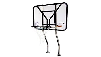 Commercial basketball game | 1.09 Stanless Steel Dual-Posts | With Anchors | BASKC
