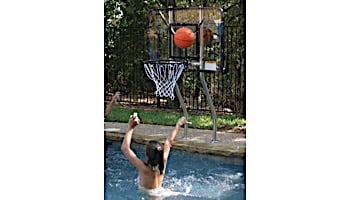 Commercial basketball game | 1.09 Stanless Steel Dual-Posts | With Anchors | BASKC