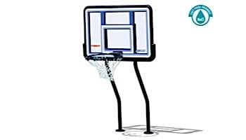 SR Smith Salt Pool Friendly Basketball Game with Anchors | Vinyl Coated Dual-Post | S-BASK-44
