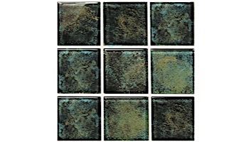 National Pool Tile Nebula Glass Series | Green 2x2 | GLTN0069