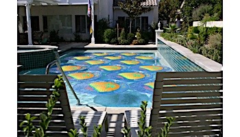 Solar Sun Rings Solar Blanket | Palm Tree Pattern | 5' Diameter with Water Anchors | SSRA-100